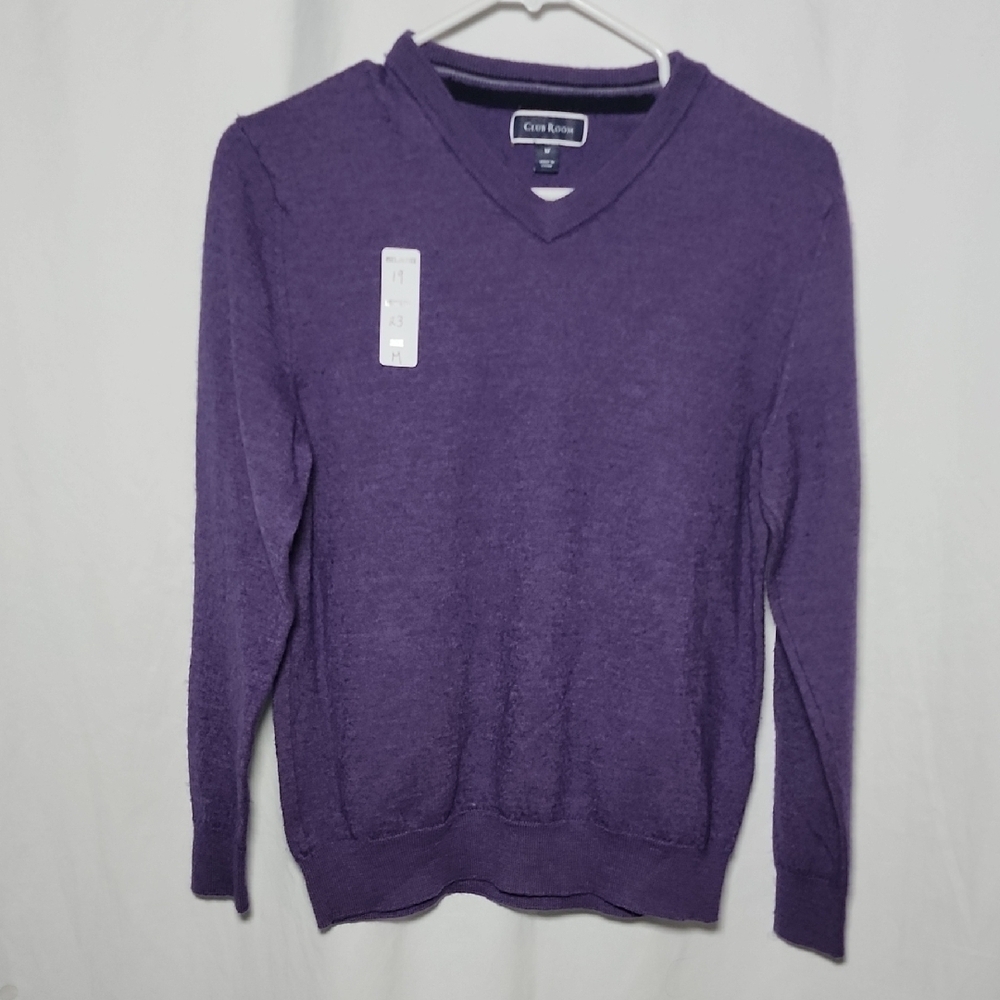 Club Room Deep Purple V-Neck Sweater